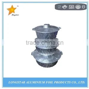 Food Grade Aluminium Foil Container Pot for Cooking and Food Packing thumbnail-1