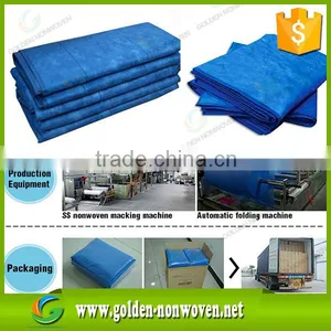 SMS Non Woven Fabric Suppliers Waterproof SMMS Non-Woven Fabrics/ SMS Nonwoven Fabric Roll for Hospital Curtain/bed Sheets Supplier's Choice thumbnail-1