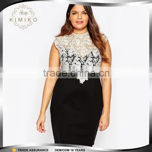 Wholesale Plus Size Dress Custom Lace Lady Fashion Dress thumbnail-1