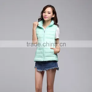 2015 Apple Green Warm Down Sports Sleeveless Winter Vest thumbnail-1