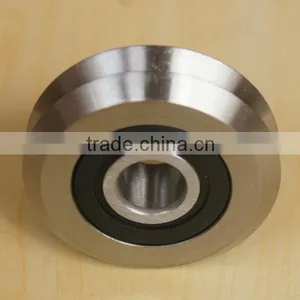 W4 2RS 15mm Bore Dual V Guide Wheel Sealed Precision Double Row Angular Contact Ball Bearings thumbnail-1