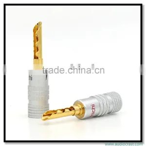 OEM 24K Gold Plated Banana Wire Connector 4MM Hallow Banana thumbnail-1
