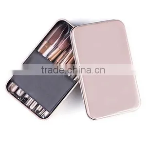 12PCS Cosmetic Professional Brush Set With Metal Box With Logo OEM / ODM Are Accepted thumbnail-1