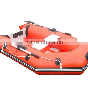 Popular PVC or Hyplaon Material Rigid Hull Fiberglass Inflatable Boat thumbnail-1