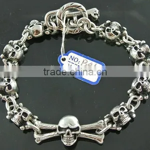 B461 Most Popular Pure 316l Stainless Steel Skull Bracelet thumbnail-1