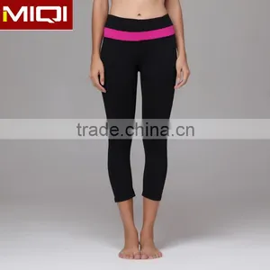 Nylon Spandex Classic Stretch Wearing Tight Womens Yoga Capri Pants thumbnail-1