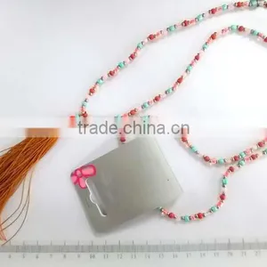 Charming Beaded Chain Pendant Statement Necklace thumbnail-3