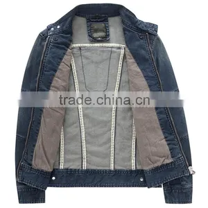 2016 Hot Sale Jeans Wholesale Windbreaker Denim Jacket thumbnail-5