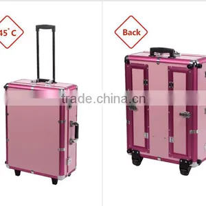 Sunrise Upgrade Super Quality Trolley Aluminum Makeup Case With Lights Mirror for 2016 Beauty & Cosmetic Import-Export Expo thumbnail-3