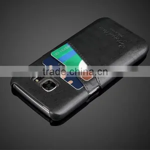 High Quality Oil-wax Leather Case With Card Slot Leather Back Cover Cases For Samsung Galaxy S7 / Galaxy S7 Edge thumbnail-3