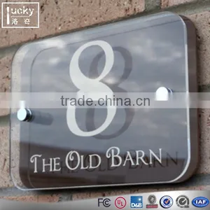 Custom Acrylic Led House Number Sign Design Personal Door Sign Plaque thumbnail-1