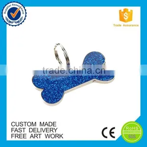 Bone Shape Bulk Cheap Custom Glitter Souvenir Dog Tag thumbnail-1