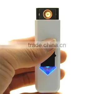 Portable Electronic USB Rechargeable Lighter Flameless Superman Cigar Cigarette Lighter Silent Windproof No Gas Gadget Case thumbnail-1