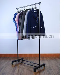 Ty254 Adjustable Aluminum Floor Standing Adjustable Steel Indoor Clothes Drying Rack thumbnail-1