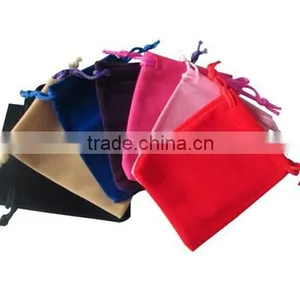 In Stock 7*9cm Black Velvet Gift Bag Drawstring Jewelry Pouches Christmas Wedding Gift Packaging thumbnail-1