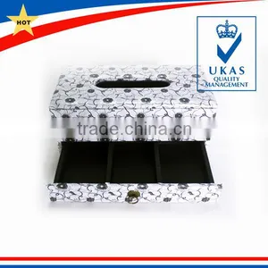 Luxury Leather Tissue Box With Drawer thumbnail-1