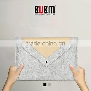 2015 BUBM Grey Pure Wool Felt Fabric Carrying 13 Inch Computer Notebook Case Bag thumbnail-1