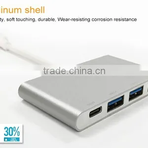 USB Type C Adapter With High Speed Charging 4 Prot Portable USB Type c HUB thumbnail-2