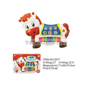 Music Instrument Plastic Electric Piano Toys, Cartoon Horse Piano Kid Toy thumbnail-1