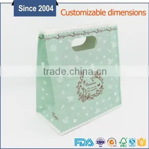 Color Printing Popular Die Cut Hole Handle White Kraft Paper Bags thumbnail-3