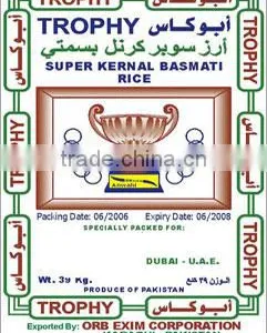 39 Kg Trophy Super Kernal Basmati Rice thumbnail-1