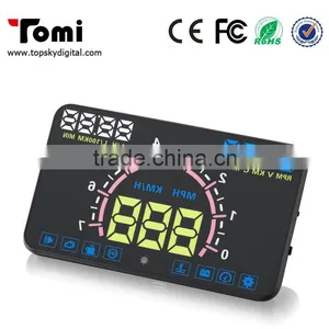 New 5.8inch Car Hud Head Up Display for All Cars With OBD2 Interface Plug Play Speed,RPM Fuel Consumption Display thumbnail-3