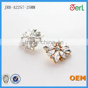 High Quality Crystal Flower Rhinestone Pearl Buttons For Wedding Supplies thumbnail-5