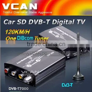 DVB-T7000 hd Car DVB-T Digital tv Receiver One Tuner One Antenna MPEG2 H.264 High Speed thumbnail-1