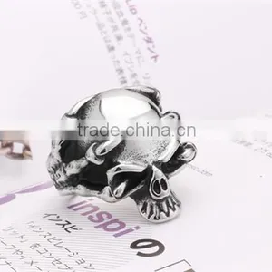 2016 Custom Design Gothic 316L Titanium Steel Devil Skull Ring thumbnail-5