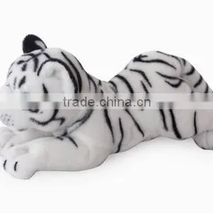 Factory Wholesale Realistic Grovel White Tiger Plush Toys Stuffed Plush Jungle Animal Toy Super Soft Plush White Tiger thumbnail-1