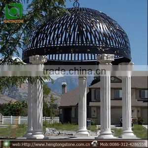High Quality Carved White Marble Column Gazebo thumbnail-3