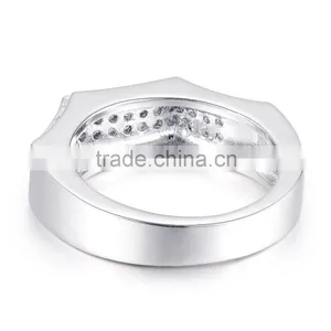 925 Sterling Silver Ring Inlay Diamond,silver Ring Designs for Girl thumbnail-3