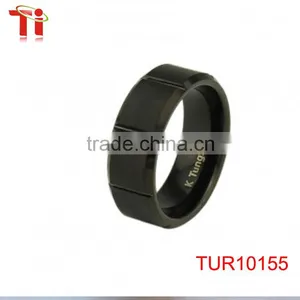 Black Fashion Ring Finger Rings Photos Tungsten Wedding Ring Tungsten Ring for Men thumbnail-1