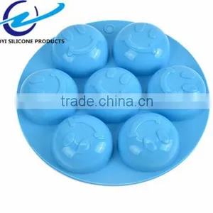 Round Smile Face Mini Cake Mold Silicone thumbnail-2