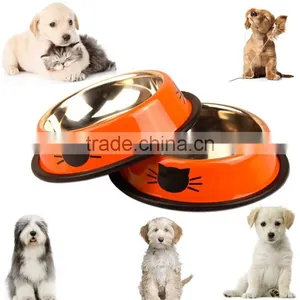 Stainless Steel Cat Bowl 8oz, No Slip for Small Dogs & Cats With Rubber Bottoms (Set of 2) thumbnail-1
