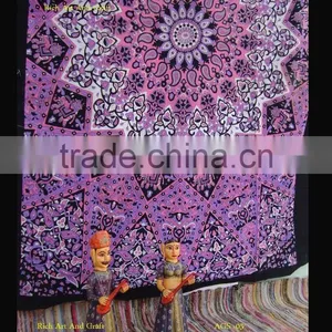 Twin Bedspread Cotton Printed Single Dorm Bed Cover Tapestries Indian Elephant Tapestry thumbnail-4