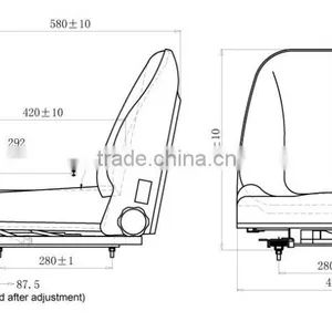 Machinery Suspension Adjustable Forklift Seat YHG-03 thumbnail-2