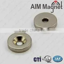 N42 Disk Neodymium Magnet 1/2x1/8" With Countersunk Hole thumbnail-2