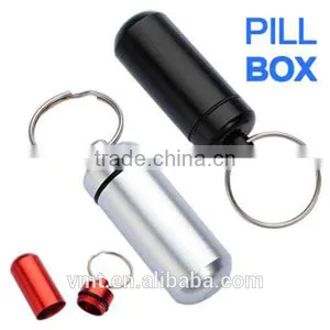 Aluminum Pill Box Case Bottle Holder Container thumbnail-1