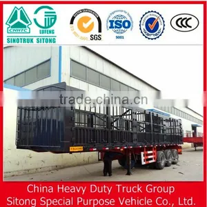 Truck Trailer Type 40 Tons 3 Axles Two Storages 50-60 Head Cow Livestock Fence Semi Trailer/cattle Transport Trailer for Truck thumbnail-6