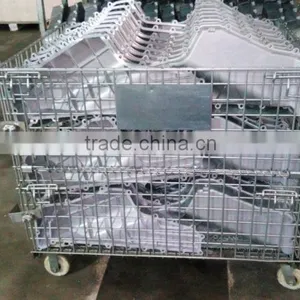 Warehouse Storage Collapsible Wire Mesh Roll Container thumbnail-3