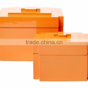 High Quality Best Selling Eco Friendly New Collection Lacquered Box in Clementine Color From Vietnam thumbnail-1