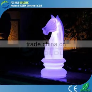 Wireless Remote Control Big Show Plasic Large Decorative RGB Color Horse Illuminated Chess Set thumbnail-4