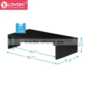 MDF Wood Computer Monitor Riser 16.7 Inch Monitor Stand Save Space Computer Monitor Stand thumbnail-3