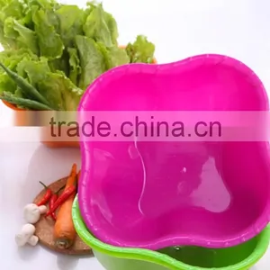 Plastic Vegetable Fruit Storage Basket for Kitchen,sink Kitchen Basket Washing Round Plastic Fruit Caddy Storage thumbnail-5