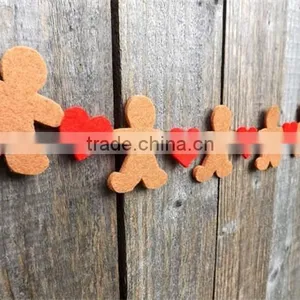 Hot Sell Felt Christmas Garland, Gingerbread Man Garlandmade in China thumbnail-1
