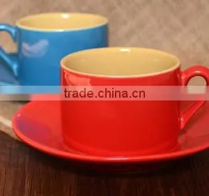 High Quality 200ml Ceramic Tea Cup and Saucer thumbnail-1
