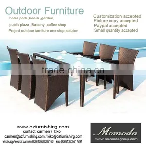9012 Patio Furniture Dining Set Garden Outdoor Patio Furniture Sets Wicker Outdoor Patio Cube Sets W/ Chocolate Rattan thumbnail-1