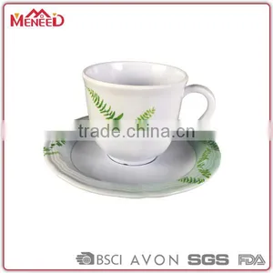 Good Quality Unbreakable Durable China Elegant Printed Melamine Tea Cups and Saucers Cheap thumbnail-1