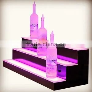 Wedding Use White Led Glow Acrylic Wine Display Shelf thumbnail-2